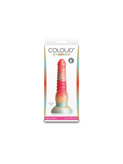 Colours - Stacked - 6" Dildo - Red/Gold