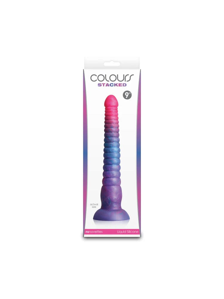 Colours - Stacked - 9" Dildo - Pink/Blue
