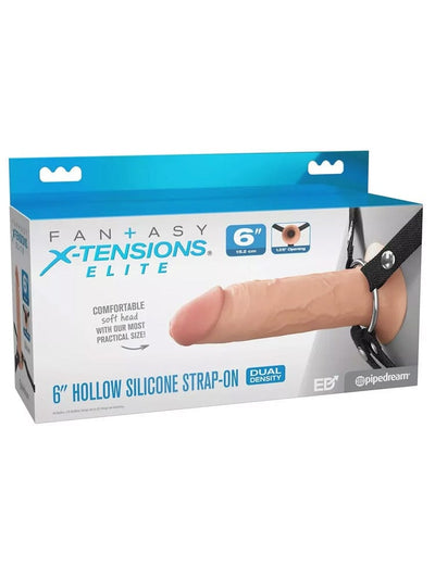 Fantasy X-Tensions Elite 6 inch Hollow Strap-on - Light