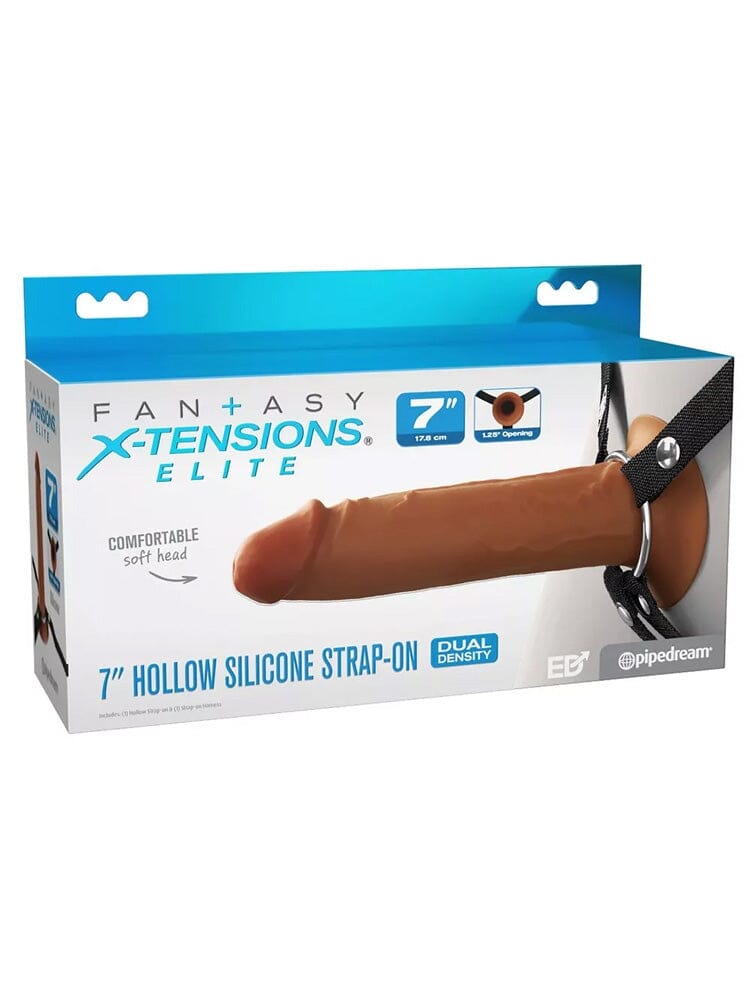 Fantasy X-Tensions Elite 7 inch Hollow Strap-on - Brown