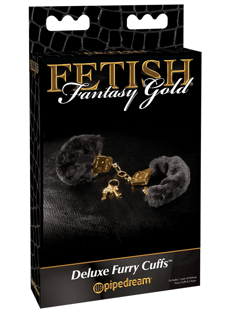 Fetish Fantasy Gold Furry Metal Handcuffs