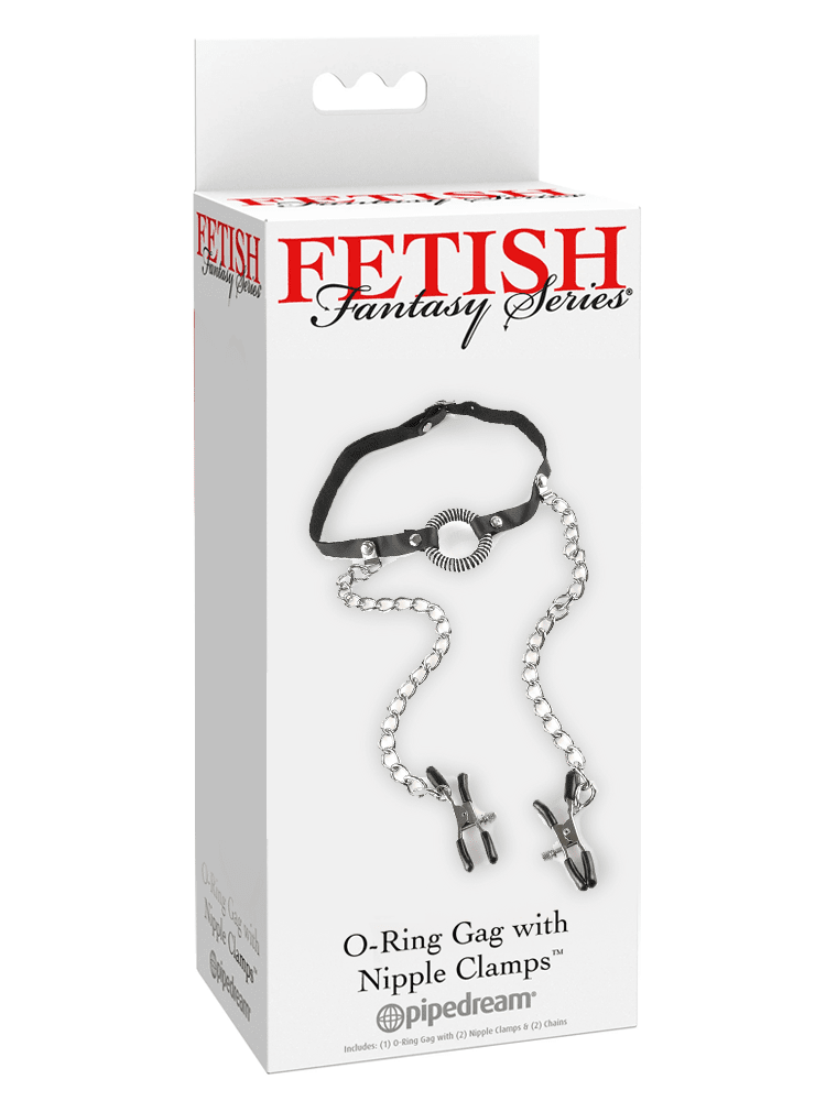 Fetish Fantasy O-Ring Gag Nipple Clamps