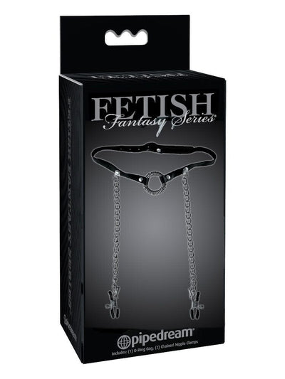 Fetish Fantasy O-Ring Gag & Nipple Clamps