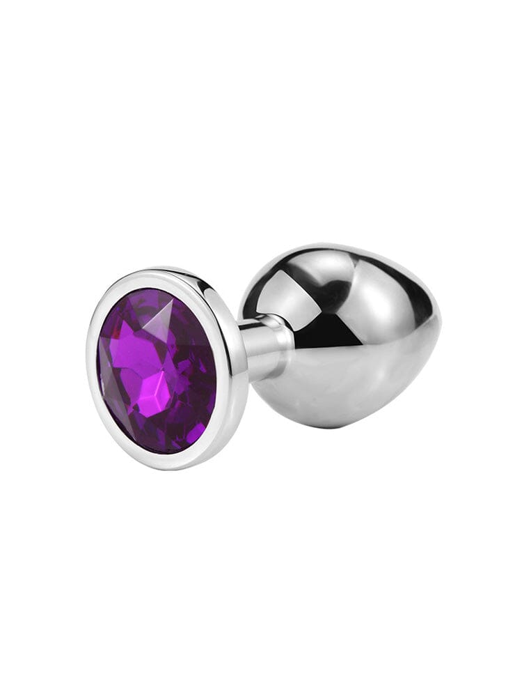 Purple Gem Large Metal Butt Plug