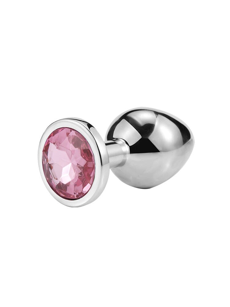 Pink Gem Medium Metal Butt Plug