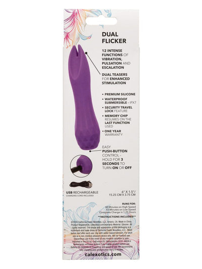 Gia Dual Flicker Silicone Rechargeable Clitoral Stimulator