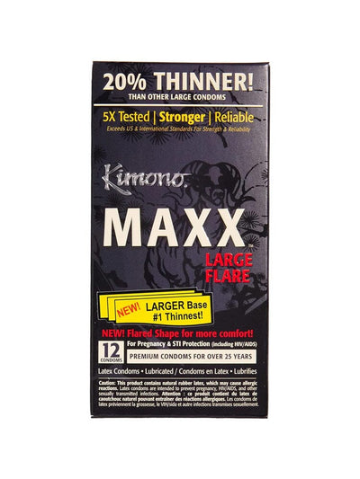 Kimono Thin Maxx Large Flare Latex Condoms