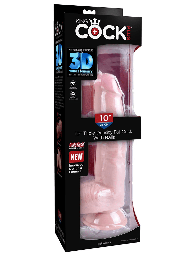 King Cock Fat Triple Density & Balls Dildo