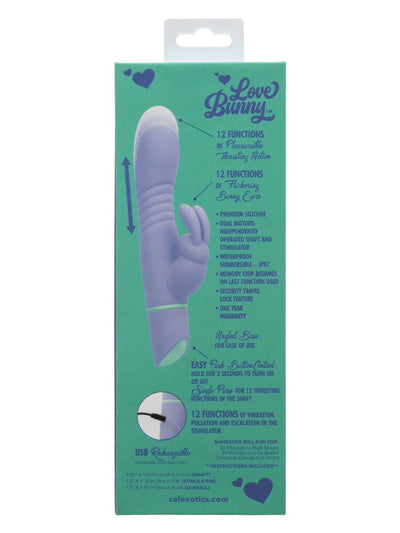 Love Bunny Silicone Waterproof Thrusting Rabbit Vibrator