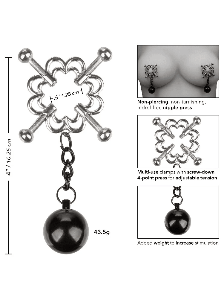 Nipple Grips Weighted 4-Point Nipple Press