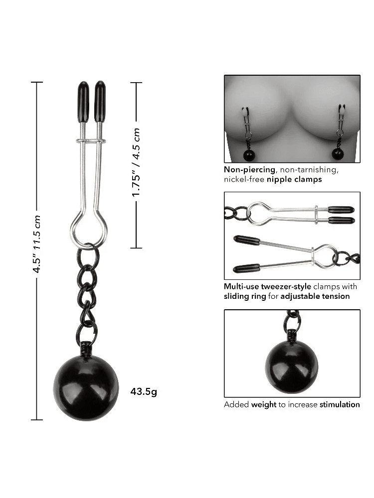 Nipple Grips Weighted Tweezer Nipple Clamps