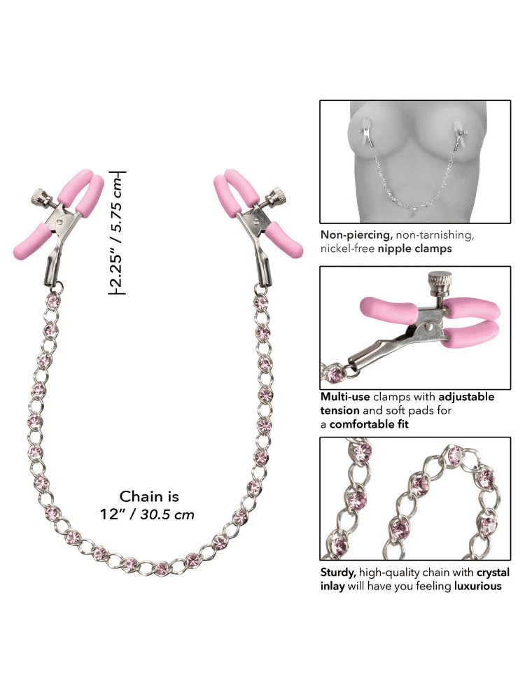 Nipple Play Crystal Chain Nipple Clamps