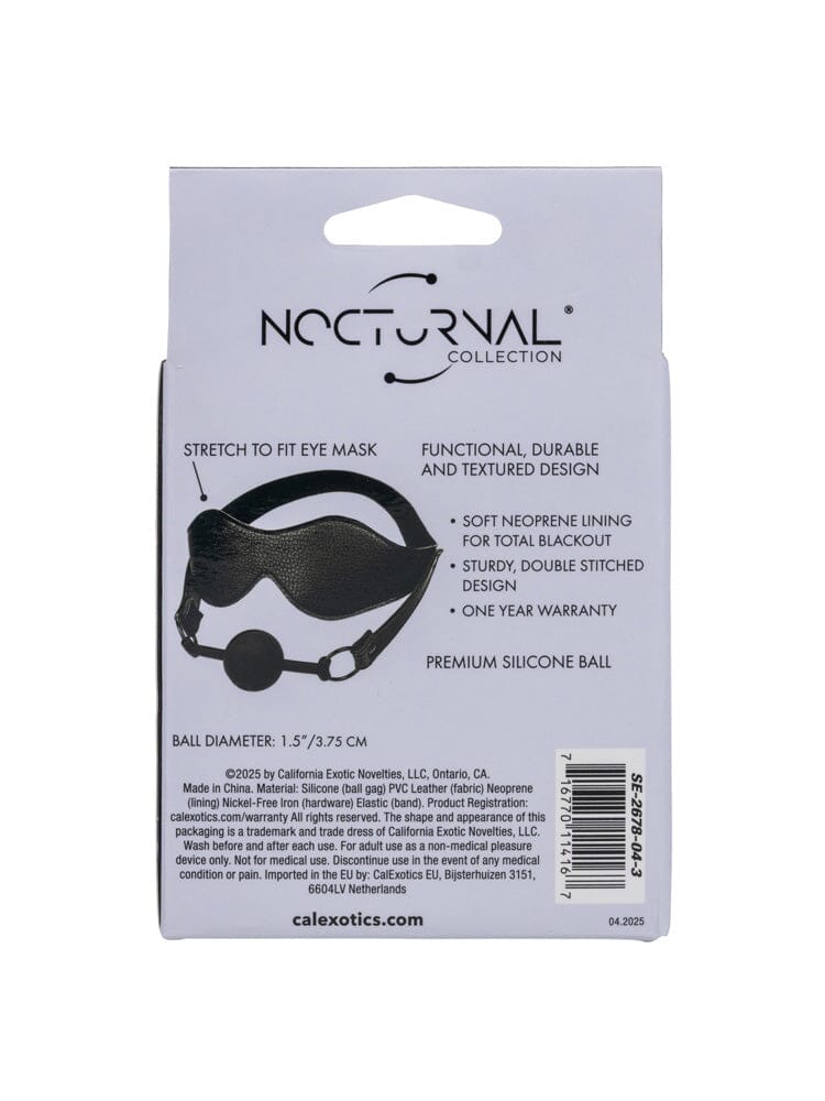 Nocturnal Collection Eye Mask & Breathable Ball Gag