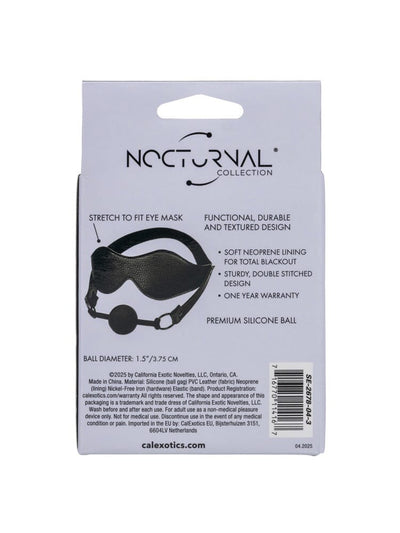Nocturnal Collection Eye Mask & Breathable Ball Gag