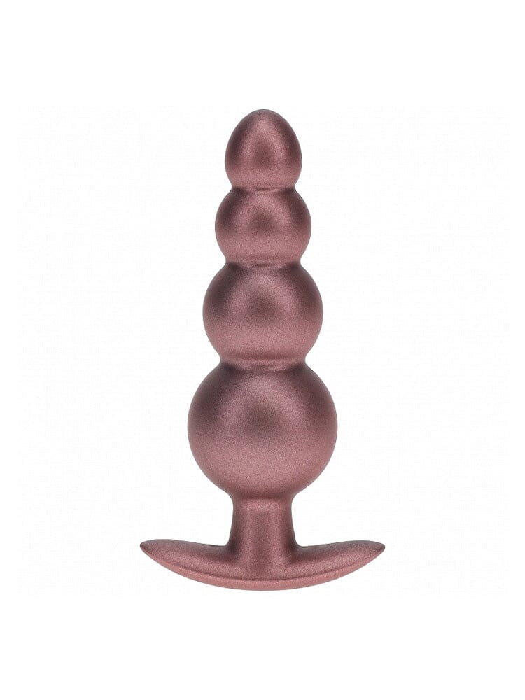 OUCH! Beaded Metallic Rose Gold Silicone Anal Plug Anal Toys Shots America