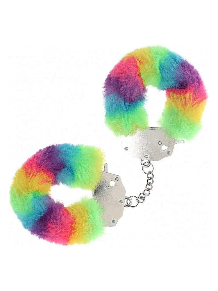 OUCH! Heavy-Duty Fluffy Multicolour 1 Bondage Handcuffs