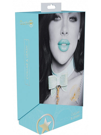 Ouch! International Paris Collection Blue Bow Collar Set