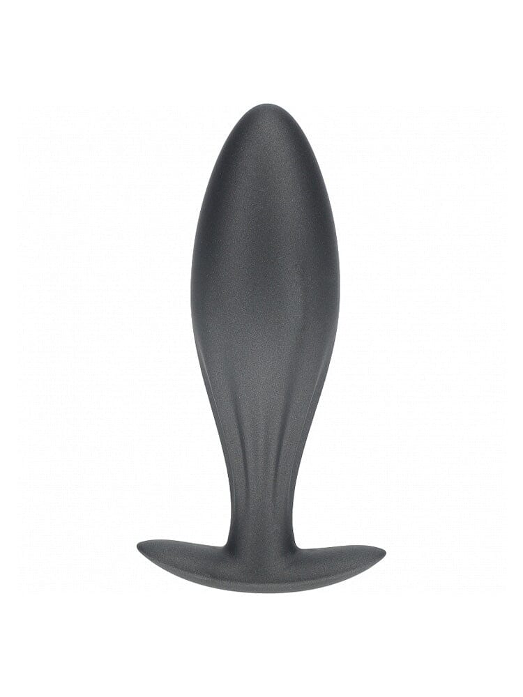 OUCH! Oval Metallic Gun Metal Silicone Anal Plug Anal Toys Shots America