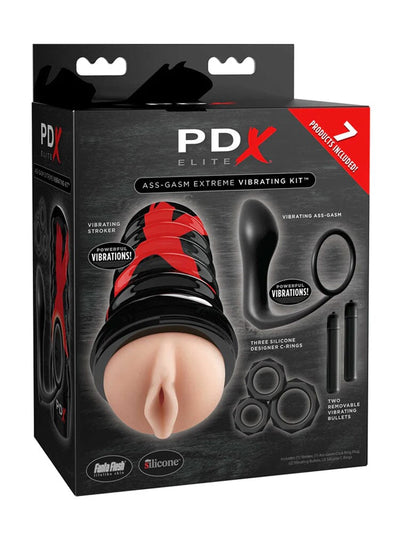 PDX Elite Ass-Gasm Extreme Vibrating Kit