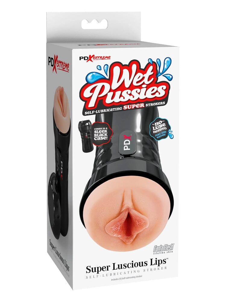 Wet Pussies Super Luscious Lips Self-Lubricating Stroker Light