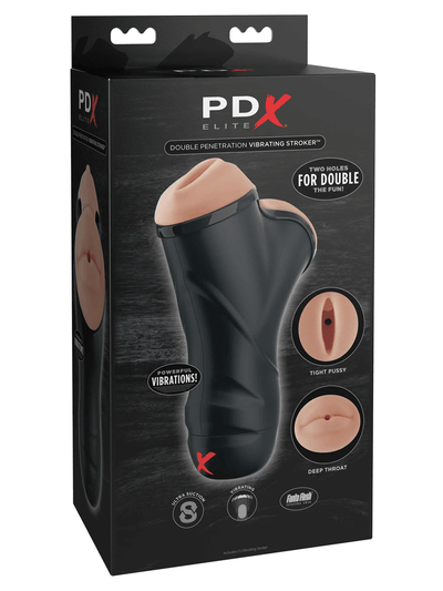 PDX Vibrating Double Penetration Stroker