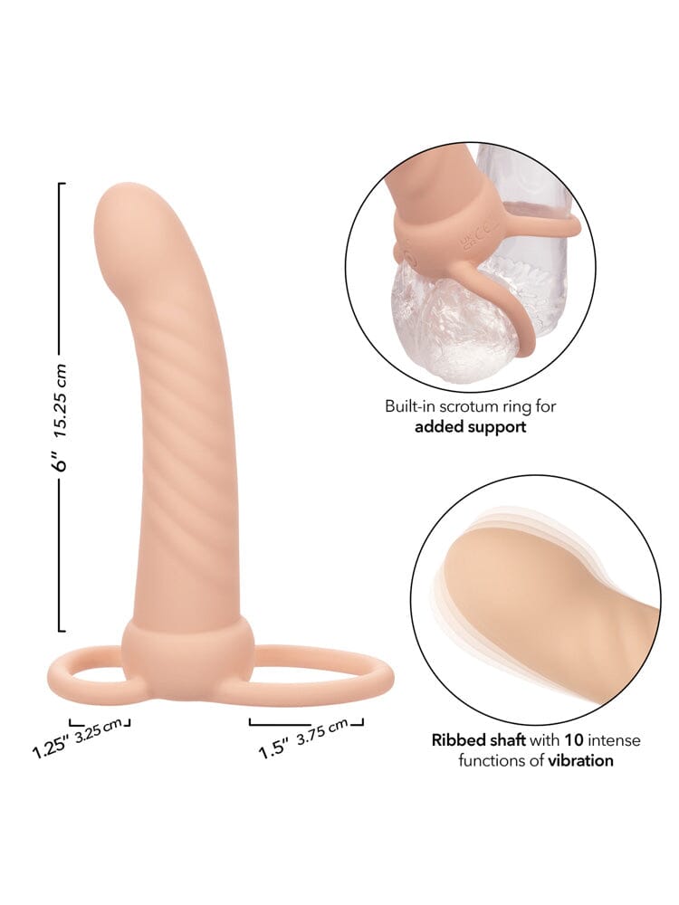 Performance Maxx Rechargeable Ribbed Dual Penetrator - Ivory