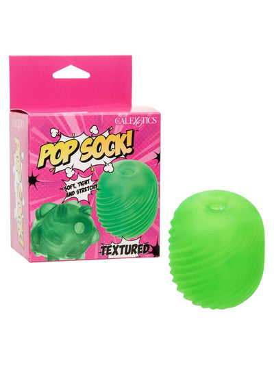 Pop Sock Textured Reversible Ripple Personal Pocket Stroker Green