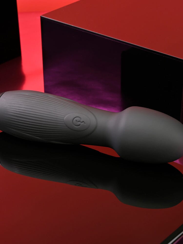 Power Trip Silicone Rechargeable Black Wand Vibrator