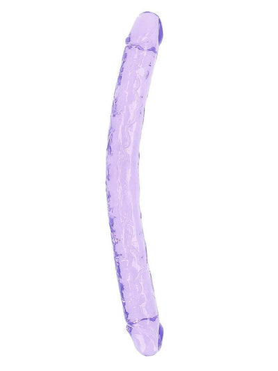 RealRock: Crystal Clear Purple 18” Double Ended Dildo