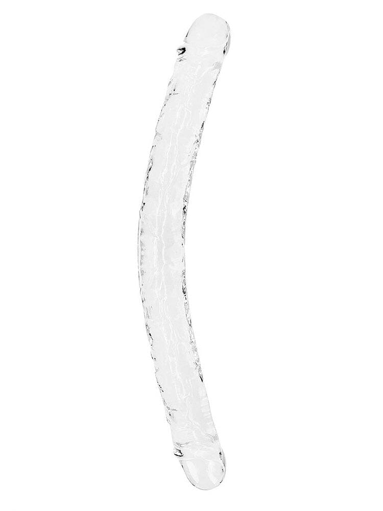 RealRock: Crystal Clear Translucent 18” Double Ended Dildo