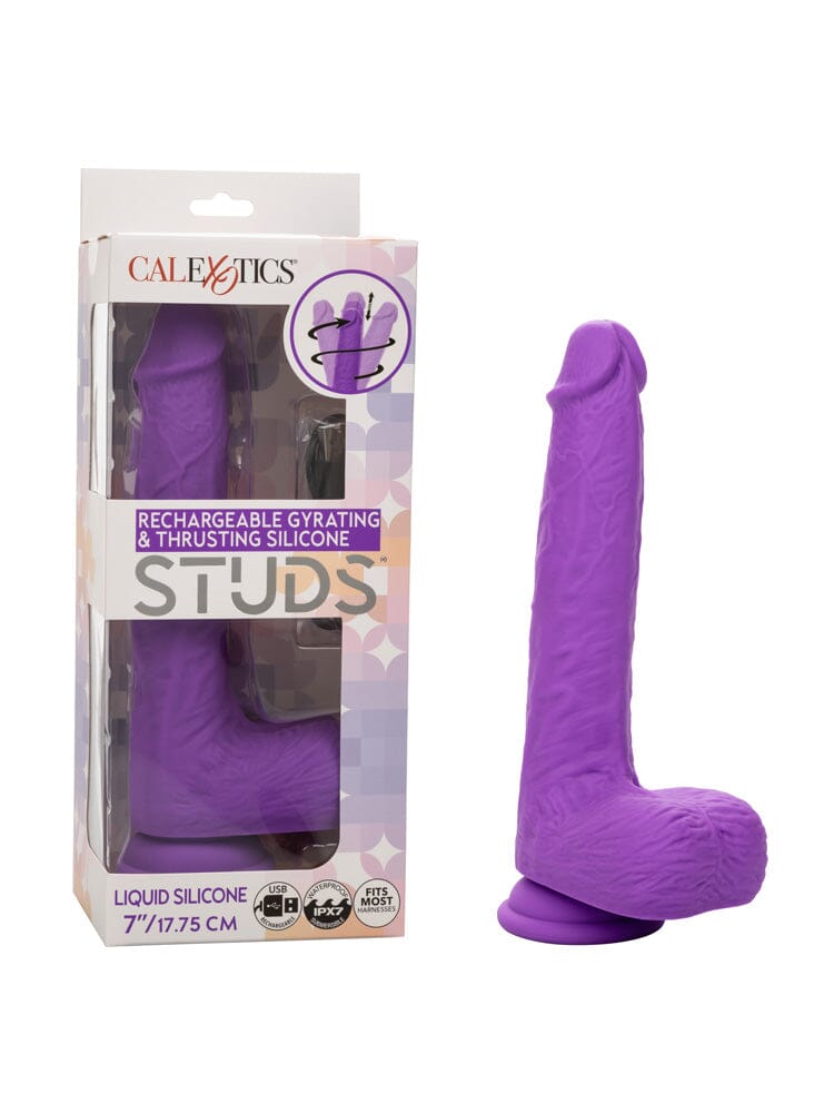 Rechargeable Gyrating and Thrusting Silicone Studs