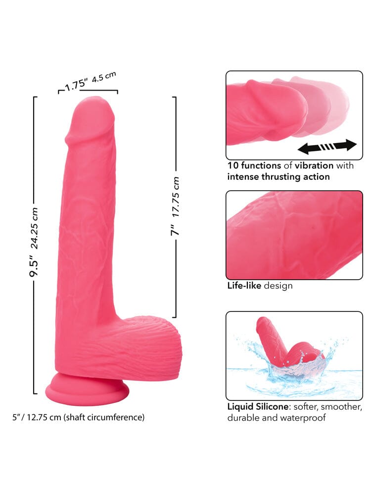 Rechargeable Rumbling and Thrusting Silicone Studs