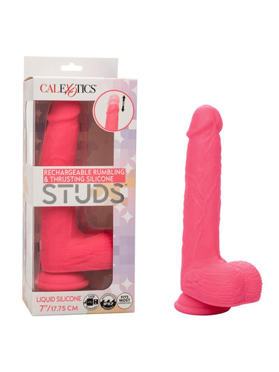 Rechargeable Rumbling and Thrusting Silicone Studs