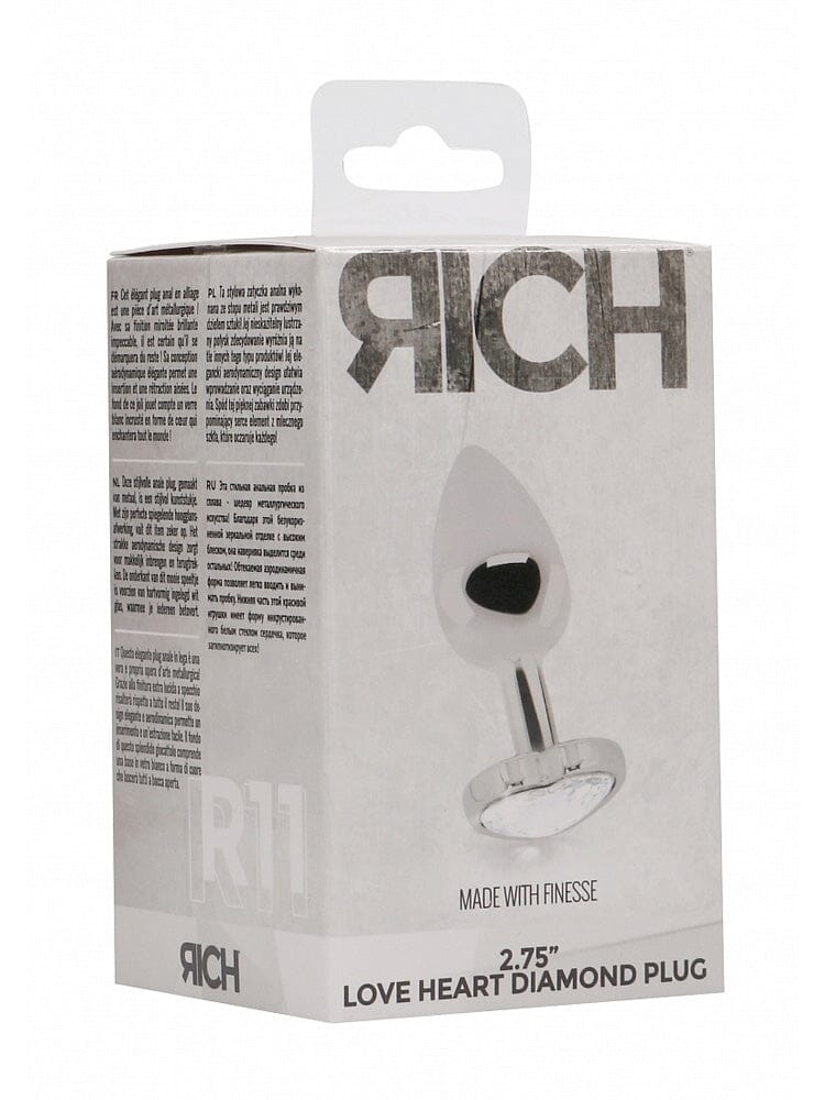 RICH: Love Heart Diamond Jewel Metal Butt Plug