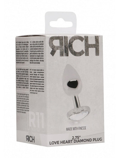 RICH: Love Heart Diamond Jewel Metal Butt Plug