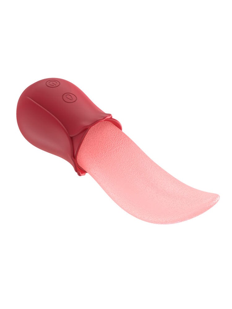 Rose Flickering Tongue Rechargeable Vibrator