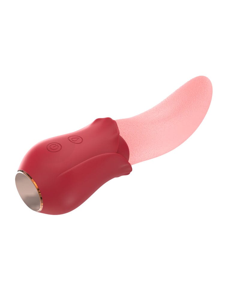 Rose Flickering Tongue Rechargeable Vibrator