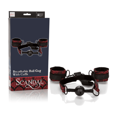 Scandal Bondage Breathable Ball Gag & Cuffs