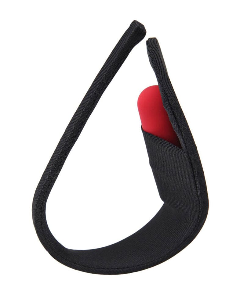 Sexy C String Installed With Pocket Vibrator - Black