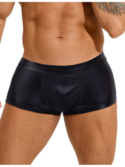 Sexy Leather Hollow Hip Men's Boxer M/L