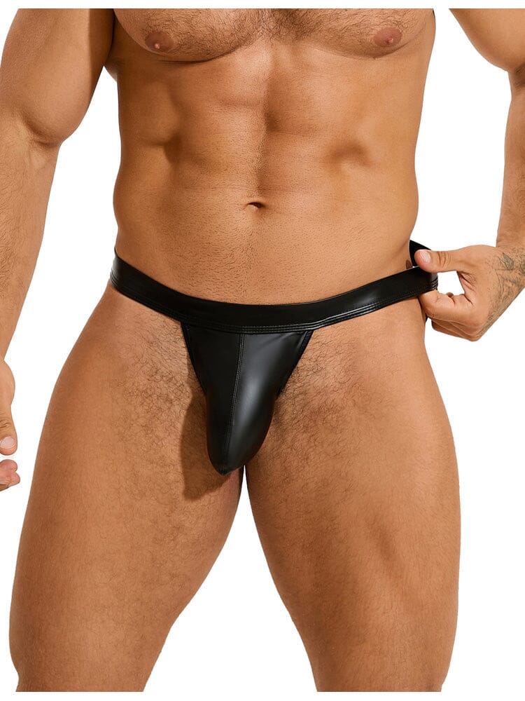 Sexy Leather Underwear for Men - Black M/L