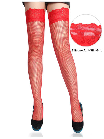 Sexy Small Mesh Lace Silicone Stockings - 3 Pcs Set