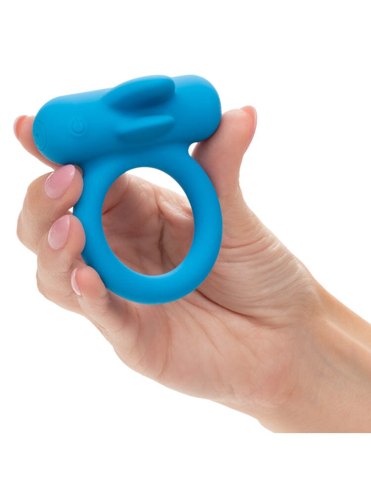 Silicone Rechargeable Double Trouble Blue Erection Enhancer