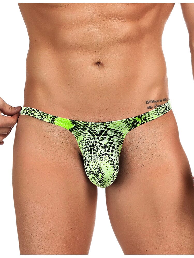 Snakeskin Pattern Men's Thong - L/XL
