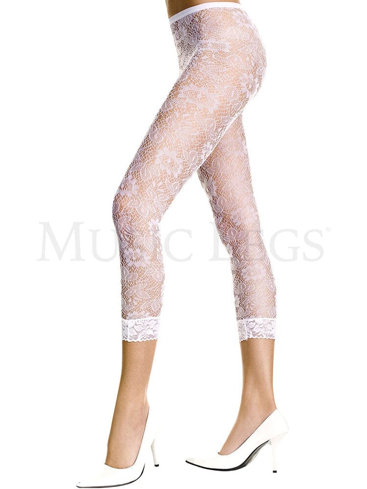 Spandex Floral Lace Sheer Leggings