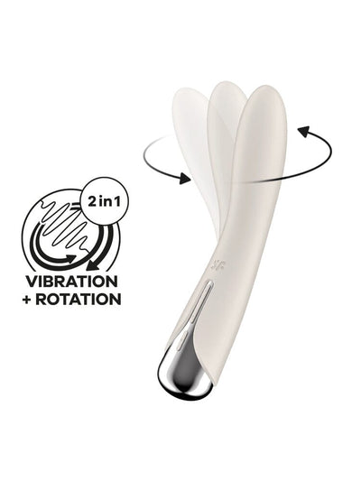 Spinning Vibe 1 Beige Silicone Rotating G-Spot Vibrator