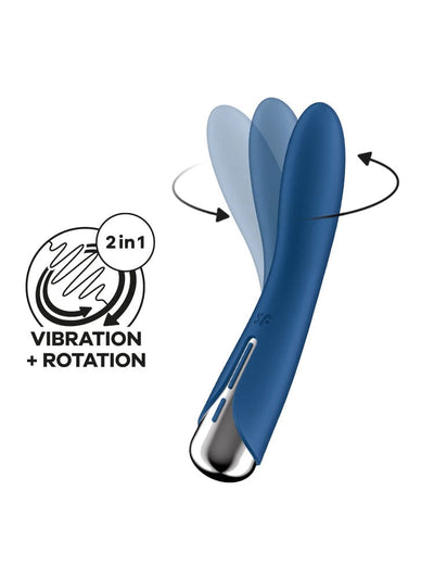 Spinning Vibe 1 Blue Silicone Rotating G-Spot Vibrator