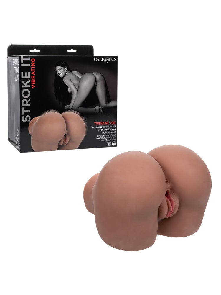 Stroke It Vibrating Twerking BBL - Brown