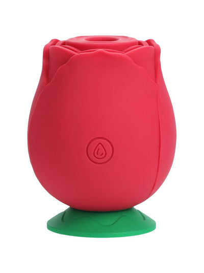 The Rose - 10 Speed Air Pulse Vibe - Silicone - Rechargeable - Waterproof - Red