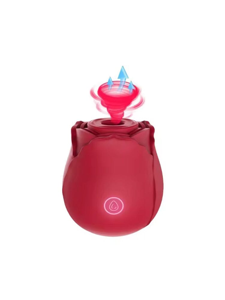 The Rose Silicone Air Pulse Suction Clitoral Stimulator